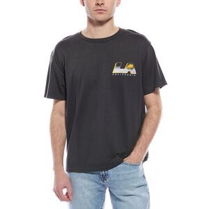 Frame Denim Mens  Relaxed Vintage Print T-Shirt, Black